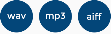 「wav」「mp3」「aiff」